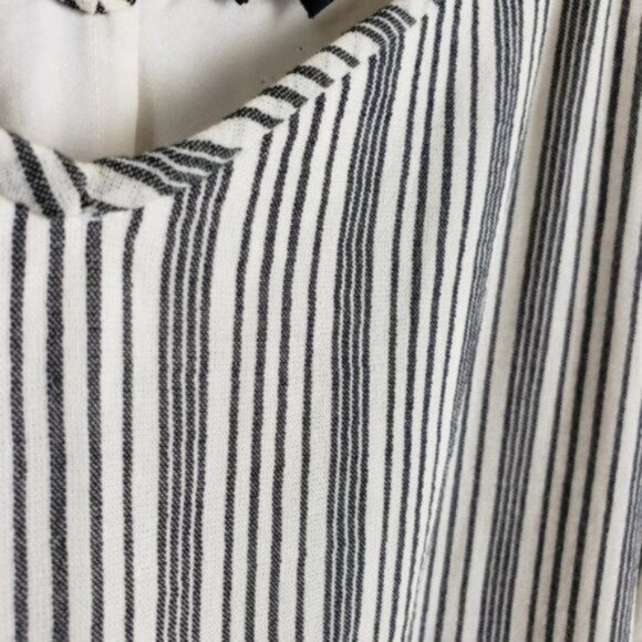 Theory $315 Sially Striped Cotton Summer Dress size 6 Spaghetti Straps Coastal - Picture 10 of 12